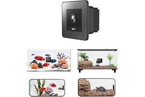 2K HD Aquarium & Terrarium WiFi Pet Camera, Aquarium Camera, 140° Wide-Angle Anti-Glare & Anti-Reflection, AI Motion Detectio