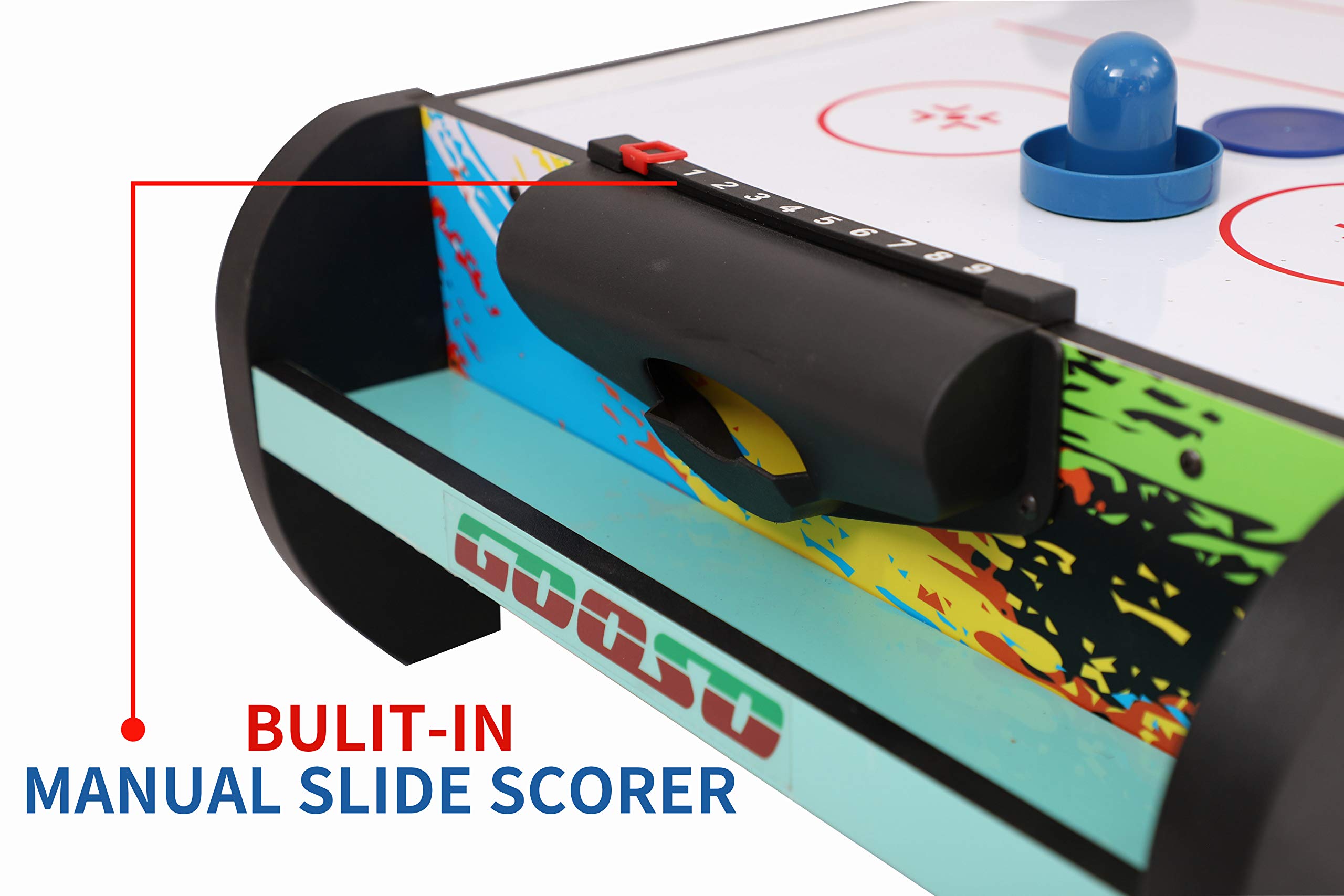 Air Hockey Table for Kids | Tabletop Air Hockey for Children, Girls, Boys, Teens with Air Hockey Pucks and Paddles, Electronic Fans