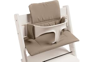 SA ACCESSORIES Cushion Compatible with Stokke Tripp Trapp - Waterproof Soft Seat Cushion for Infants, Babies & Toddlers - High Chair Accessories, Easy to Install, Easy to Clean - Mocha