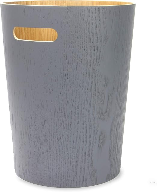 Wooden Waste Paper Bin Office & Bedroom Recycling Bins Under Desk