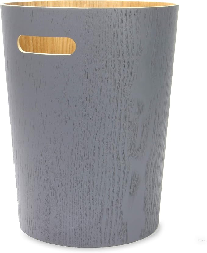 Wooden Waste Paper Bin Office & Bedroom Recycling Bins Under Desk