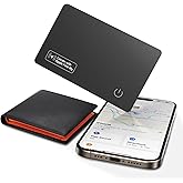 Air-Tag Wallet Tracker Card (iOS Only) - 0.07in Slim Tracking Card, IP68 Waterproof Bluetooth Smart Card, Work with Apple Find My, [Apple MFi Certified], Item Finder for Luggage, Passports, Purse