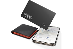 KINDEEP Air-Tag Wallet Tracker Card (iOS Only) - 0.07in Slim Tracking Card, IP68 Waterproof Bluetooth Smart Card, Work with Apple Find My, [Apple MFi Certified], Item Finder for Luggage, Passports, Purse