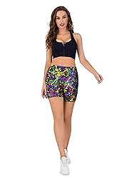 LARSD 80s Retro Biker Shorts Women 90s High Waisted