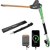 WORKPROX 20V Cordless Pole Hedge Trimmer, 9.2-Ft Reach, 11-Angle Head | Telescoping Aluminum Pole, 2.0Ah Battery &amp; Charging Cable Included, For Shrub Pruning, Hedge Trimming and Garden Maintenance