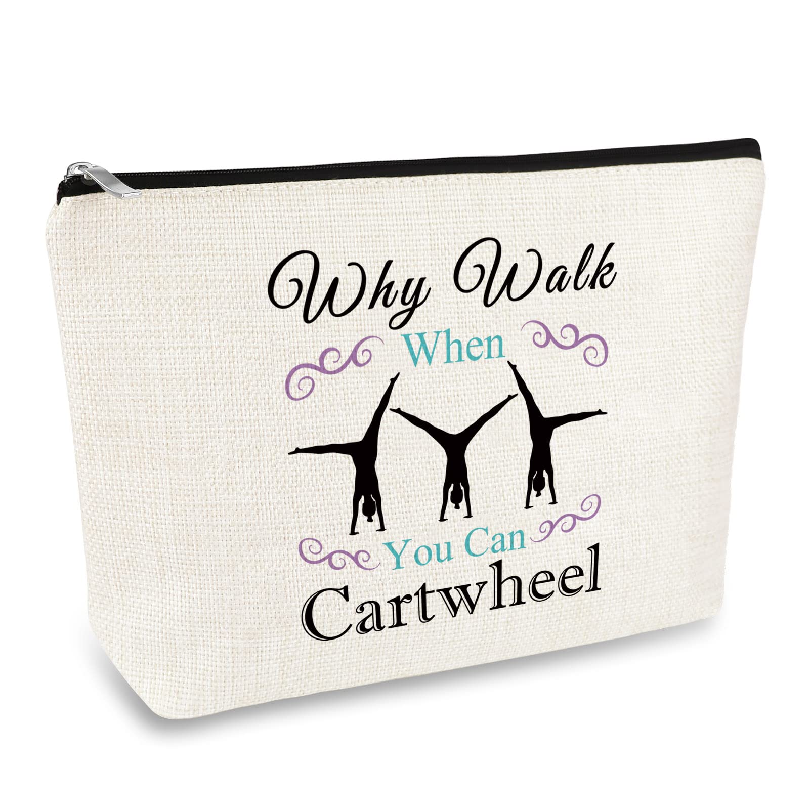 Gymnastics Gift for Girls Women Cosmetic Bag Gymnast Gift Gymnastics Lover Makeup Bag Funny Gymnastic Gymnast Graduation Birthday Gifts Gymnastic Inspirational Gifts for Sister Friends Travel Pouch