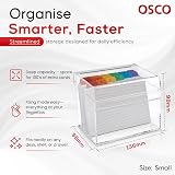 Osco Small Clear Acrylic Index Box with A to Z Tabs and 100 Cards view 3