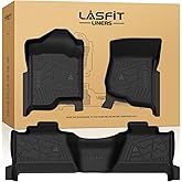 LASFIT Floor Mats 2007-2013 for Chevy Silverado/GMC Sierra 1500, 2007-2014 2500 HD 3500 HD, Gasoline only, Crew Cab, 1st Row Bucket Seat, All Weather TPE Custom Fit Car Floor Mats (2007 Only New Body)