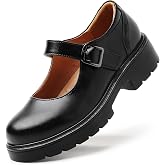 Mary Jane Platform Shoes Women Platform Mary Janes Comfortable Chunky Heels | Ankle Buckle Strap Dress Business Casual Work Office School Preppy Flight Attendant Women's Oxfords Shoes