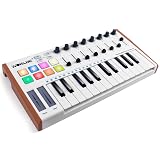 Midi Controller, lotmusic Worlde TUNA PANDA MINI 25 Keys Portable USB Midi Keyboard with 8 RGB Backlit Colorful Drum Beat