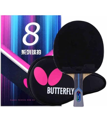 Racchetta Ping Pong Butterfly Zhang Jike ZJX 6 - Professionale, Nero/Rosso, Full Size - Foto 2