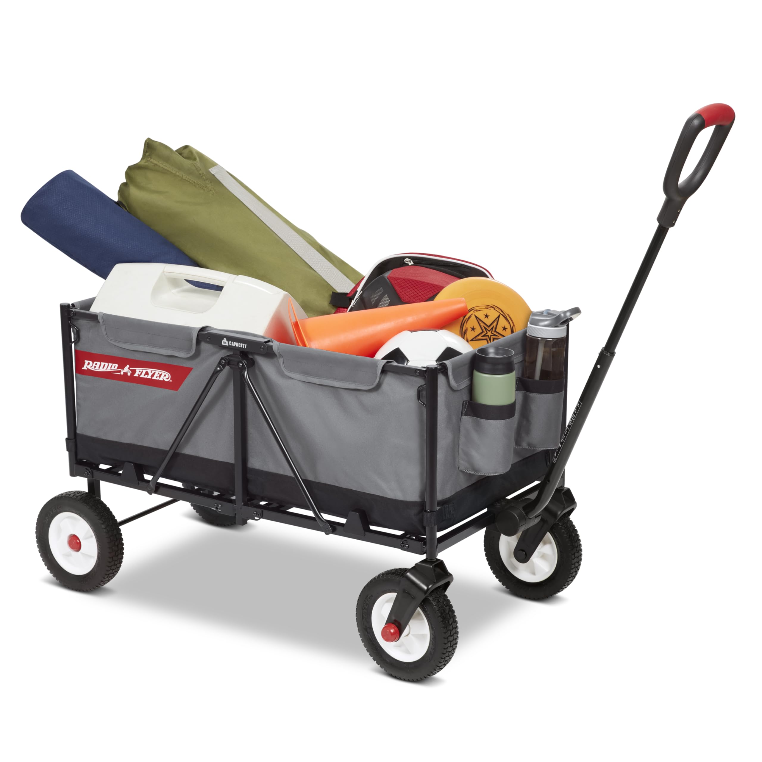 Radio Flyer The Beast EZ Fold Maximum Capacity Heavy-Duty Kid & Cargo Wagon, Collapsible Wagon for Ages 1.5-6 Gray