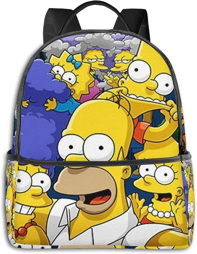 Anime Cartoon Simpsons Backpack Student Bag Unisex School Rucksack Casual Outdoor Classic Boys
