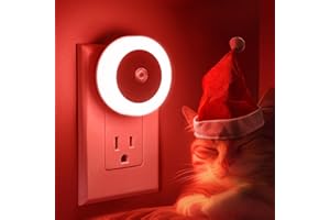 Briignite 2 Pack Red Night Light, LED Night Light for Kids, Plug in Night Light, Light Sensor Night Lights, Smart Night Light