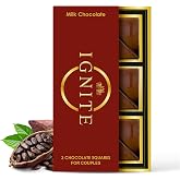 Ignite Milk Choco Squares for Couple, Milk Chocolate, His &amp; Hers Chocolate | Luxurious Ritual Chocolate for Men &amp; Women, Creamy Milk Choco Flavor Perfect for Valentine&rsquo;s Day &amp; Special Occasions, 1 Pack
