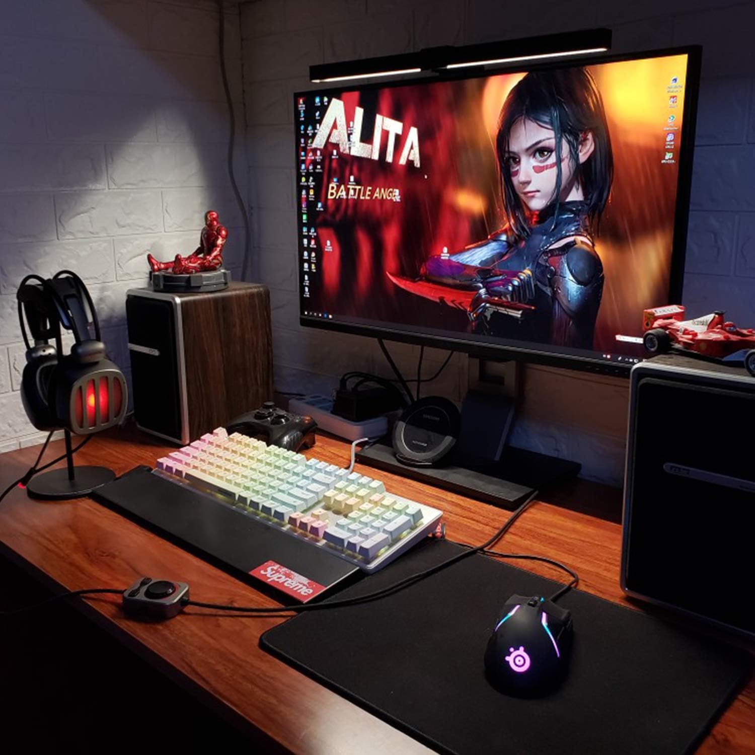 Computer Monitor e-Reading Light | Task Lamp for Monitors | Desk Space Saving | No Glare Eye Care LED Lamp | 5 Color Temperature + Adjustable Brightness | Office/Home Lamp | - - 