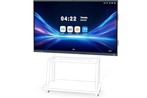LINGHUFOX 86'' Smart Board, 4K Touch Screen Interactive Whiteboard Display, AI Camera with 8 Mics, Android 13.0 8+128G, All in One Smartboard for Classroom Office Home (Board+Wall Mount)