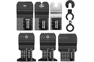 SURFOU Oscillating Tool Blade 30PCS Universal Wood Metal Oscillating Multitool Quick Release Saw Blades Fit Porter Cable Black Decker Rockwell Ridgid Ryobi Milwaukee Chicago Craftsman
