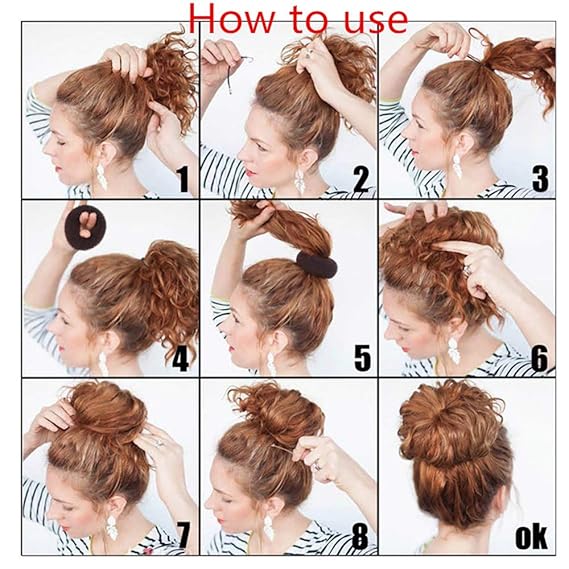 Amazon Com Hair Donut Kits Synthetic Wig Tool Girl Magic Hair Bun