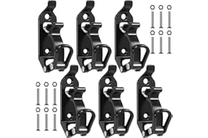 LEIFEOSH 6 Pcs Shovel Mount for Roof Rack, Metal Rubber Clamp Mounting Kit, Shovel Holder Wall Mount, Rubber Clamp Grip, Car Accessories for Roof Rack Truck, Boats, Axe, Military Equipment, Overland Gear