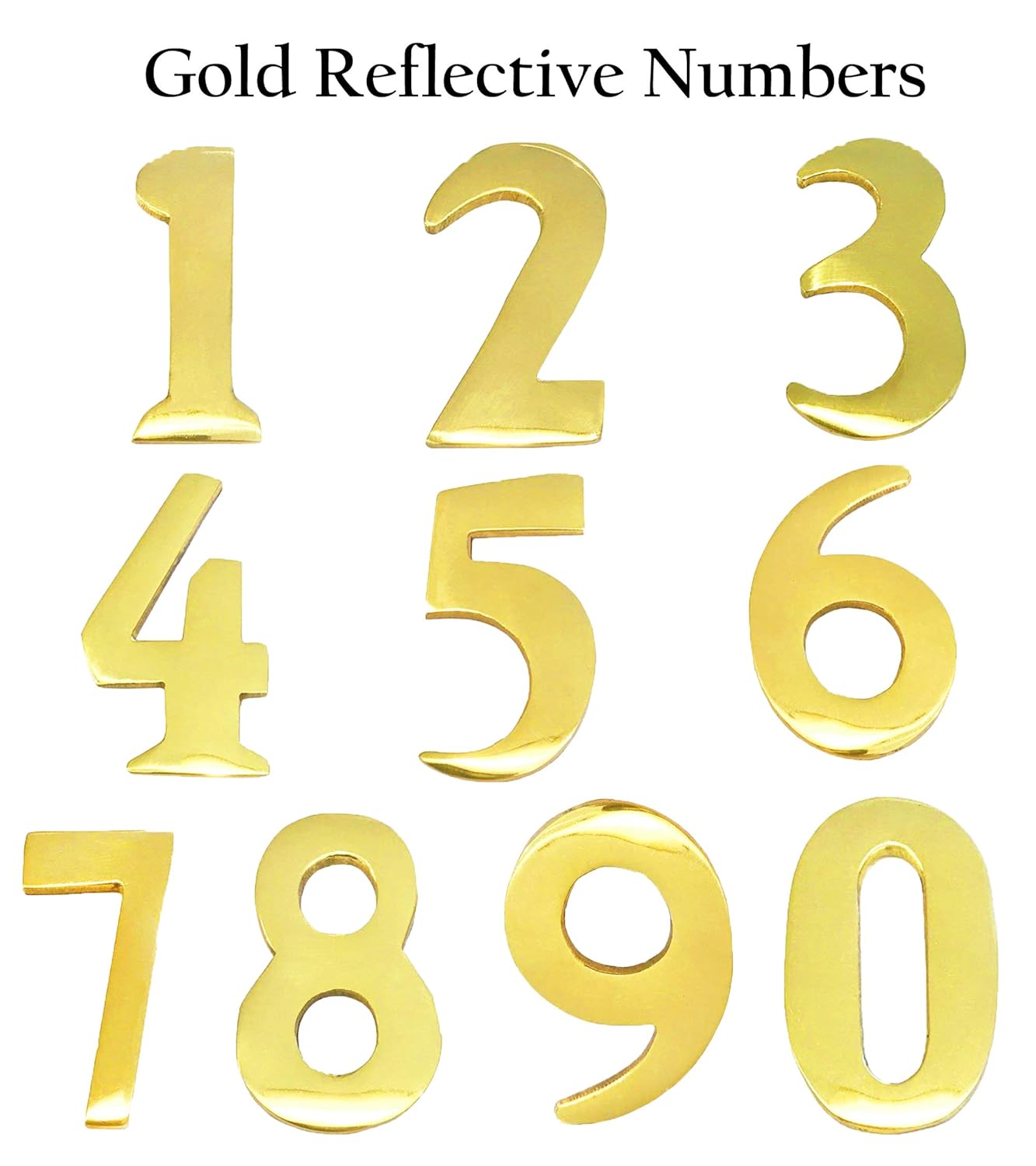 Mailbox Numbers Gold Gold Self Adhesive Mylar Mailbox Letters and