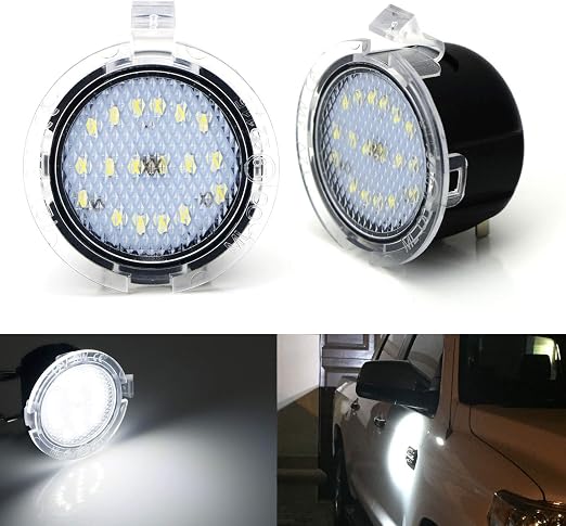 iJDMTOY White LED Pod Lamps w/Amber Side Strobe Lights...