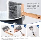 Genixart 5 inch Shed Fence Paint Brush Wooden Handle Deck Stain Masonry Limewash view 2