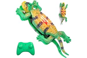 Axirata Wall Climbing Gecko Remote Control Robot Toys for Kids 3-5 4-7 6-8 8-12+ Year Old with Cool Lights, Climbs Walls & 36