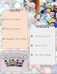 10mm Natural Crystal Keychain Gift for New