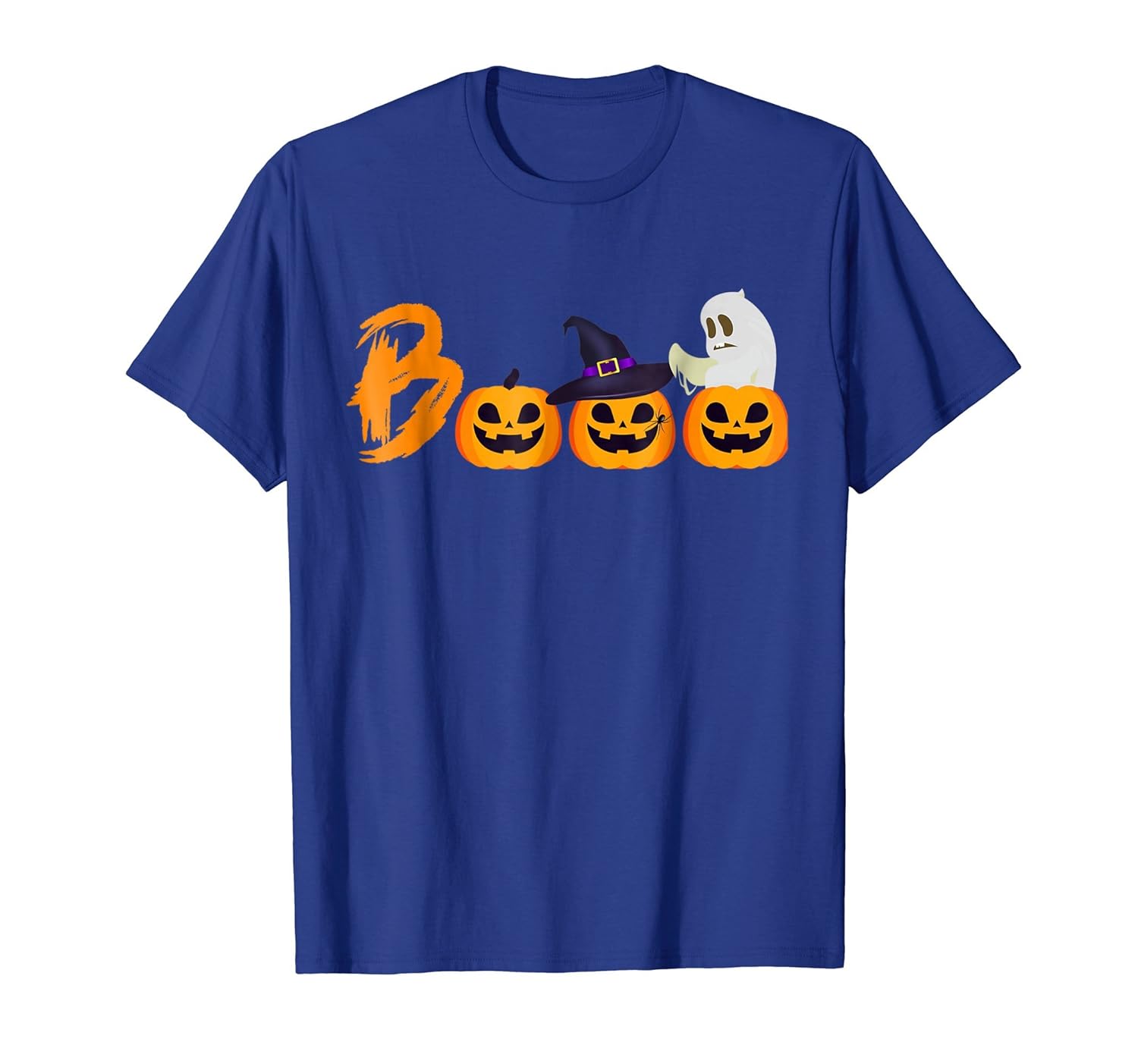 Booo T-Shirt Funny Halloween Scary Pumpkins Top Tee- TPT