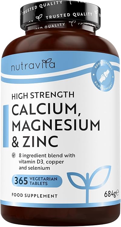 Nutravita Calcium Magnesium Zinc with Vitamin D3 Copper Selenium Boron 365