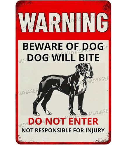 Boxer 2,8 Sekunden Schild – 27,9x27,9 Cm, Für Innen & Außen, Lustiges Hundesign Geschenk Für Boxer-Fans