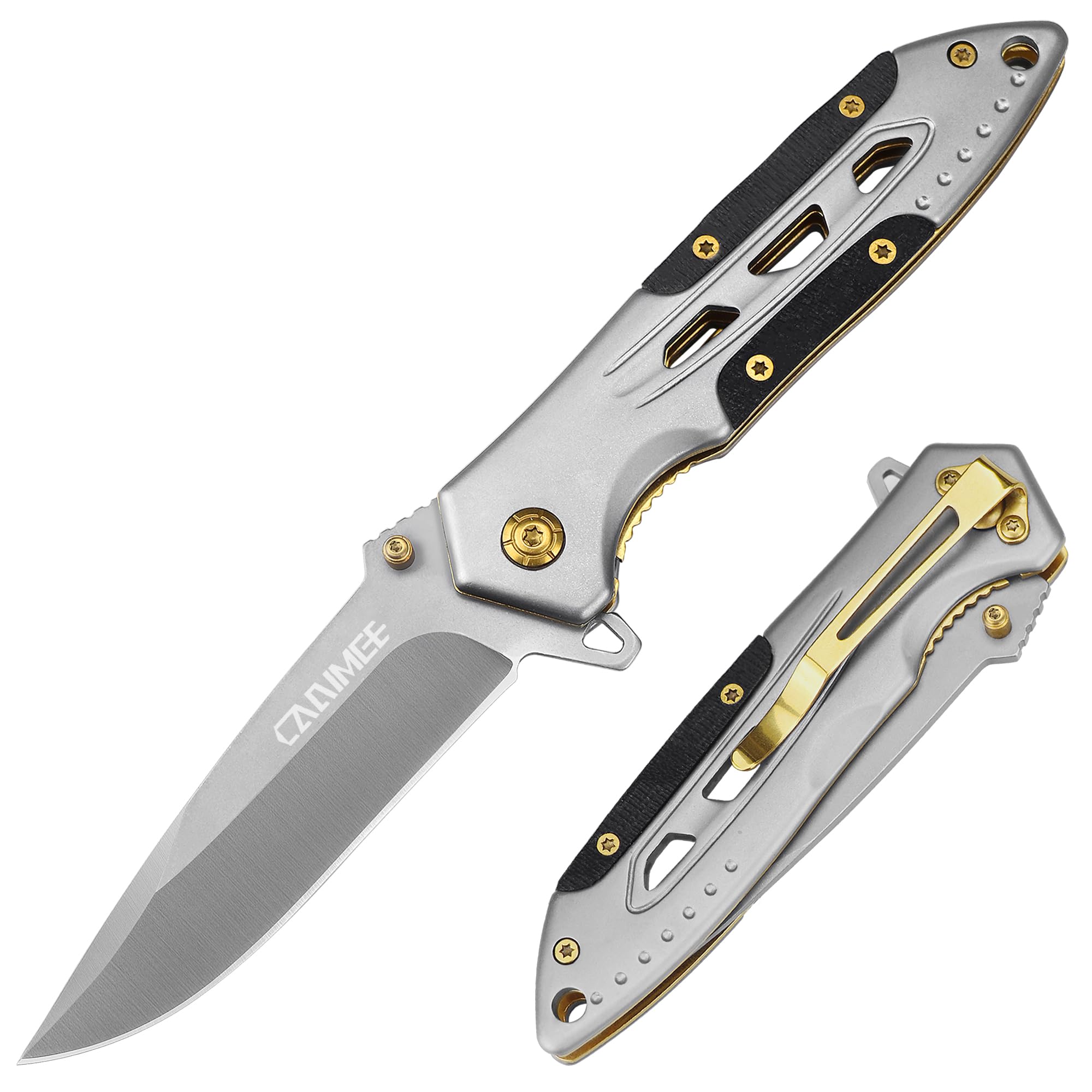 Carimee Pocket Knife 3.3”, Premium Folding EDC