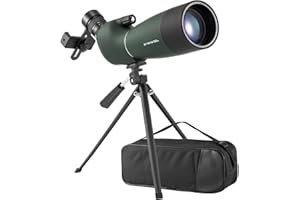 Spotting Scope with Tripod, HD 70mm Spotter Scope with Phone Adapter,IP67 Waterproof Fogproof BAK4 FMC for Bird Watching Targ