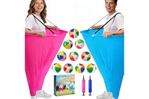 17 PCS Granny Pants Yard Game Easter Games Set, 2 Oversized Granny Pants Outdoor Games10 Bouncy Balls, 2 Air Pumps, Outdoor T