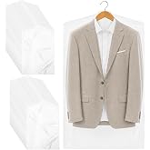 200 Pack Clear PVC Garment Bags for Hanging Clothes Storage | Plastic Dry Cleaning Bags, Dust-proof Clothes Covers for Dry Cleaner, Home Storage, Travel