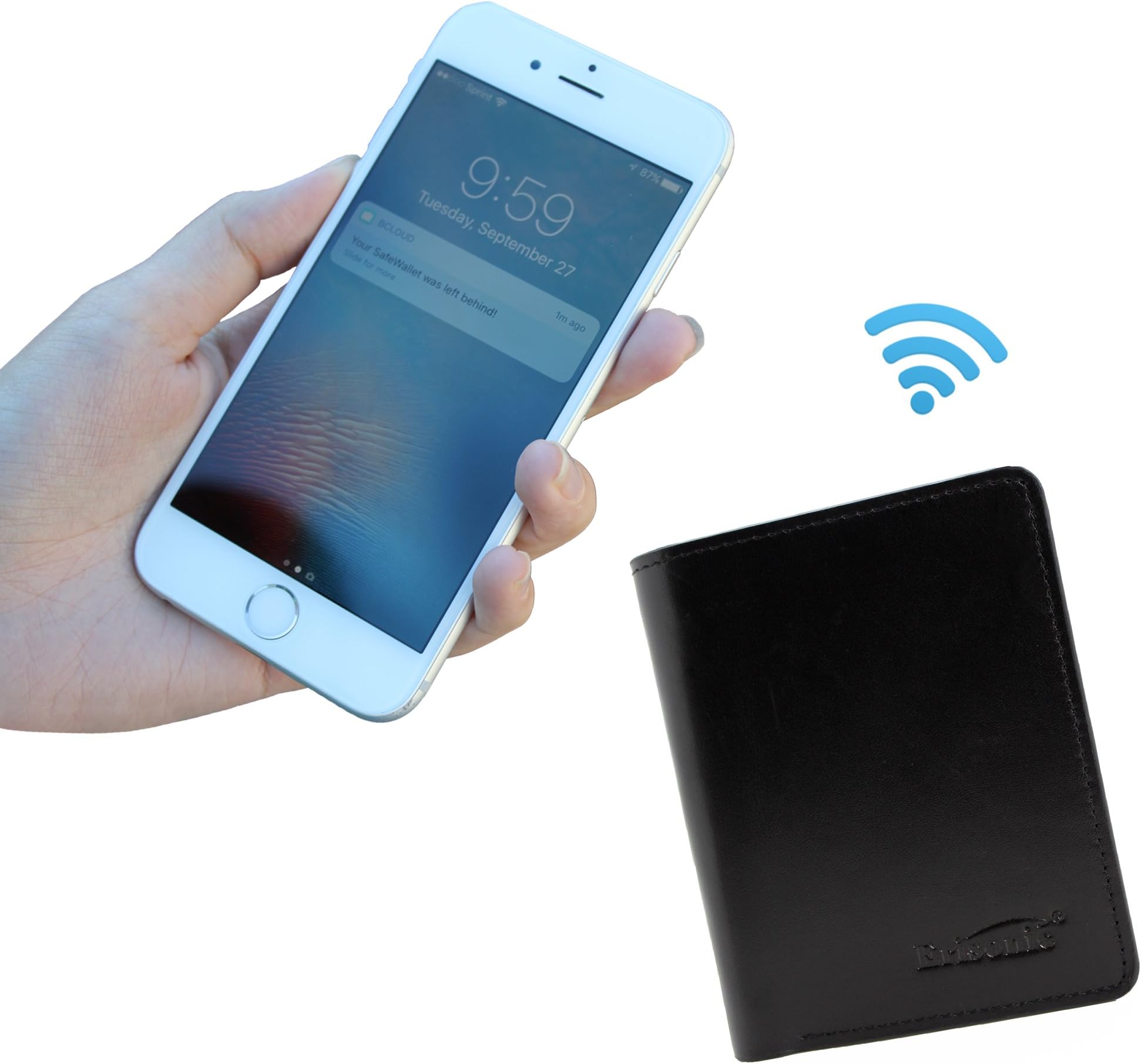 Smart Wallet Geniue Leather Wallet Bluetooth Safe Wallets with APP