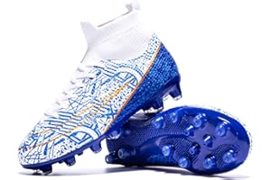 CZRE Boys Girls Soccer Cleats Indoor Soccer Shoes High Top Training Youth Football Cleats Outdoor Soccer Shoes