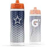 Gatorade Gx NFL Non-Slip Squeeze Bottles, 30 fl oz, Gx Hydration System
