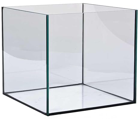 FavoPet Aquarium Würfel 30x30x30 cm Glasbecken Nano Becken Aquarium schwarz verklebt