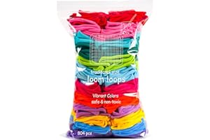 Disracker 804 PCS Potholder Refill Loops for 7”& 10” Weaving Looms – 12 Colors Rainbow Loom Loops Set, DIY Craft Kit for Kids & Adults, Durable Nylon