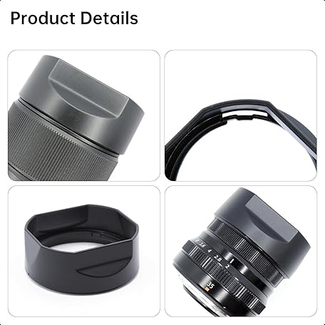 【美品】XF 50mm F2 R WR + square Hood Squarehood Silver Lens Hood NEW - For XF 50mm f/2 Lenses
