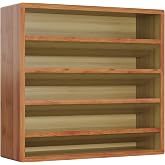 Orimade 4 Tier Spice Rack Organizer for Cabinet, Freestanding Bamboo Seasoning Rack for Countertop, Cupboard, Pantry, Kitchen, 13.18 x 4.13 x 12.2 inches(Spice Jars Not Included), Walnut Stain