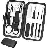 Aceoce Nail Clippers Set Professional Manicure Set Grooming Kits Nail Kit | Stainless Steel Finger and Toe Nail Clippers Travel Manicure Pedicure Kit Nail Care Kit Personal Care Tools Gifts for Men