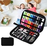 JUNING Sewing Kit with Case 130 pcs Threads Scissors Needles Travel Emergency view 8
