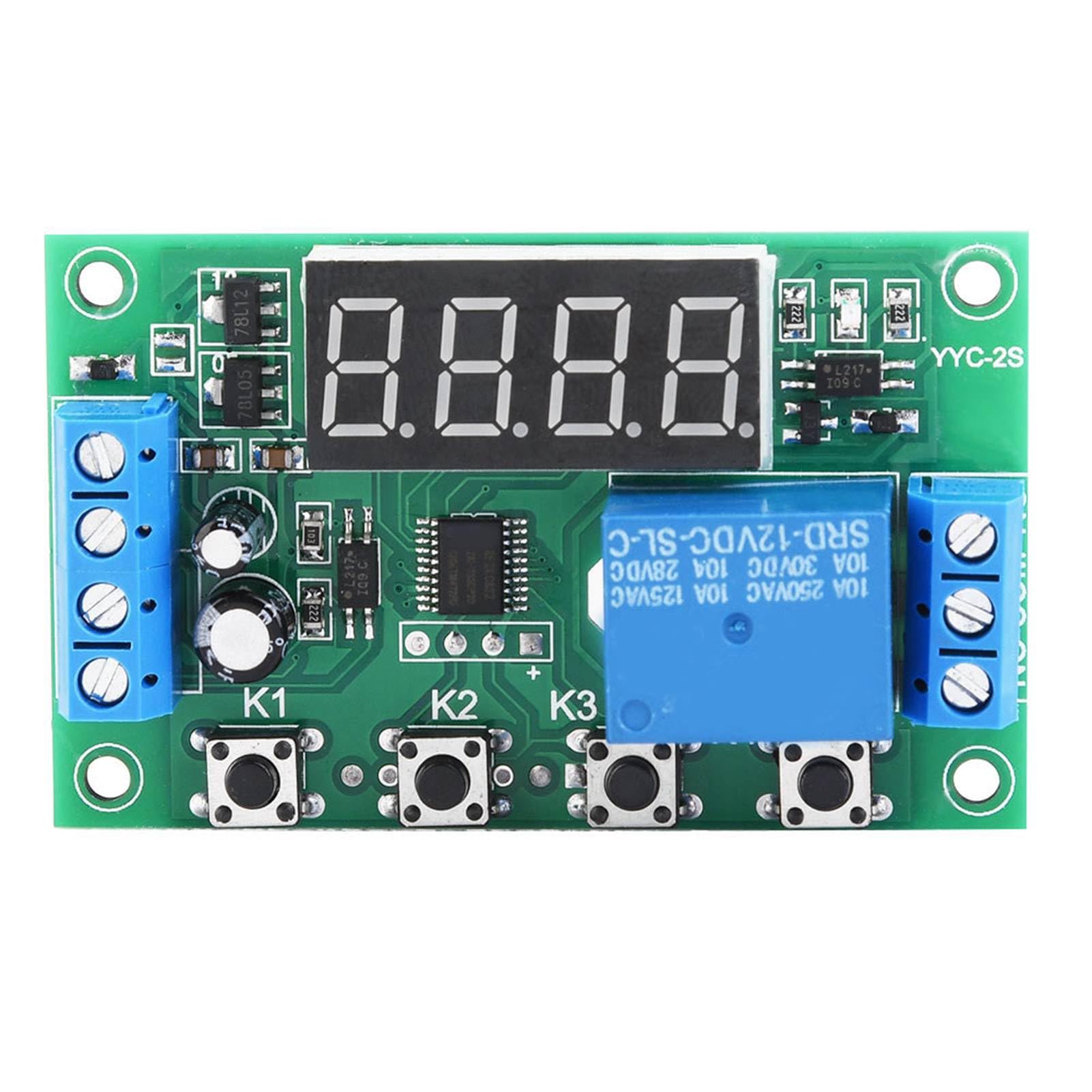 Relay Switch Module 12V Digital Timer Relay with LED Display for Automation Control Adjustable 24-Function Time Delay Relay Switch