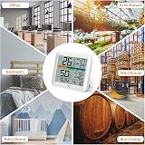 NOKLEAD Hygrometer Indoor Thermometer Digital Room Humidity Gauge Max Min Clock view 9
