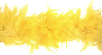 Trimits Marabou Feather Boa 1.8m x 12cm Yellow - Fancy Dress Accessory