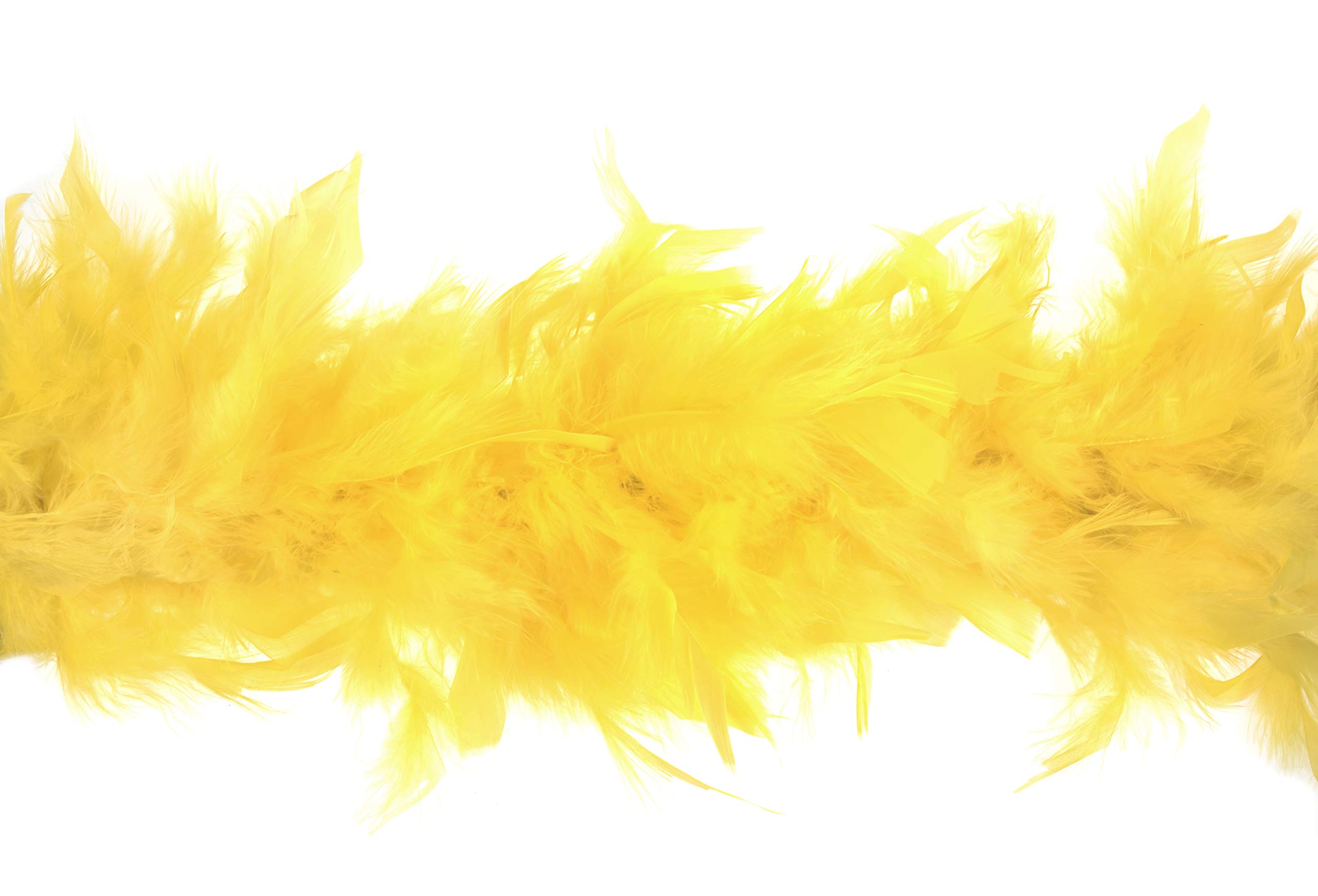Trimits Marabou Feather Boa, 1.8m x 12cm, Fancy Dress for Parties, Festivals, Pride, Hen Do, Stag Do, Halloween, Christmas, Yellow