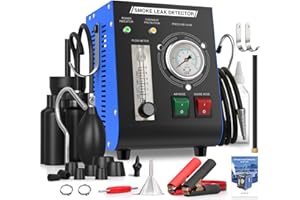AOTEDA Automotive Smoke Machine Leak Detector, 12V DC EVAP Tester with Built-in Air Pump, Pressure Gauge & Flow Meter, Dual Mode Diagnostic Tool for Cars, ATV, Boat, Motorcycle & All Vehicle Pipe Systems